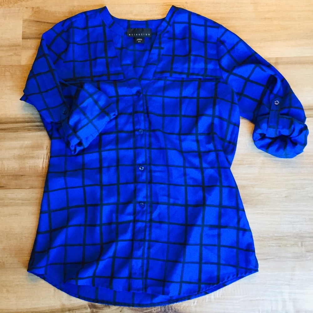 Blue Button Up Blouse